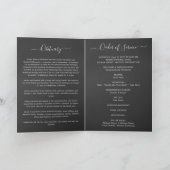 Remerciements Nécrologie funéraire de service avec Carte de reme (Intérieur)