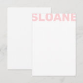 Remerciements N'Importe Quel Nom De Bloc De Couleur Carte De Not (Devant / Derrière)