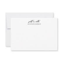 Noir Blanc Juste Un Nom De Note Script Carte Note