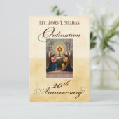 Remerciements Nom de la carte de prière 20e anniversaire de l'or (Debout devant)