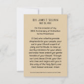 Remerciements Nom de la carte de prière 30e anniversaire de l'or (Dos)