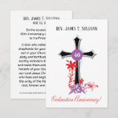 Remerciements Nom de la carte de prière 40e anniversaire de l'or (Devant / Derrière)