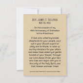 Remerciements Nom de la carte de prière 45e anniversaire de l'or (Dos)