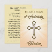 Remerciements Nom de la carte de prière 50e Croix anniversaire d (Devant / Derrière)