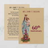 Remerciements Nom de la carte de prière 60e anniversaire de l'or (Devant / Derrière)