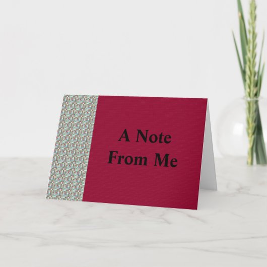 Remerciements Note de ma carte de notes (Devant)