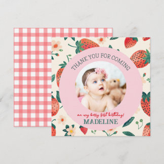 Remerciements Notre carte de remerciement plate d'anniversaire B