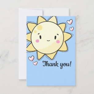 Remerciements Notre petit Sunshine Girls Blue Sky Carte de remer