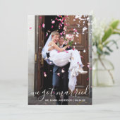 Remerciements Nous Nous Sommes Mariés Carte photo De Script Mode (Debout devant)