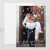 Remerciements Nous Nous Sommes Mariés Carte photo De Script Mode (Devant / Derrière)