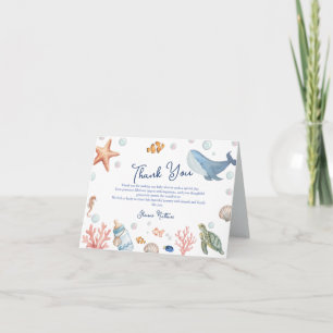 Remerciements Océan d'amour pour carte de remerciement Baby show
