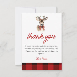 Remerciements Oh Deer Christmas Deer Anniversaire Carte de remer