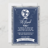 Remerciements "Oh Merci!" Carte de voyage de bébé pour la fête p (Devant)