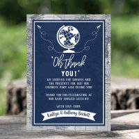 "Oh Merci!" Carte de voyage de bébé pour la fête p
