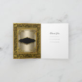 Remerciements Or élégant de noir de café de carte de (Intérieur)