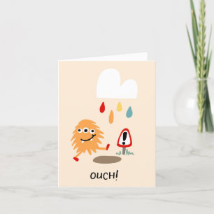 Remerciements Ouch ! Bonne amélioration Bientôt drôle Carte de v