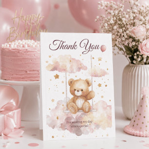 Remerciements Ours en peluche adorable – Carte de remerciement p