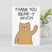 Remerciements "Ours-y" de "Merci beaucoup" de carte (Debout devant)