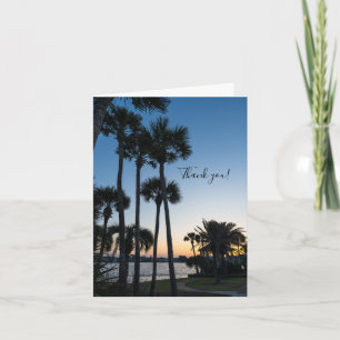 Remerciements Palm Trees Sunrise Destin Floride Carte de remerci