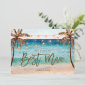 Remerciements palmiers de plage meilleure carte de proposition h (Debout devant)