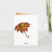 Remerciements Parapluie feuilles d'automne Carte de douche de ma (Dos)