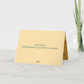 REMERCIEMENTS PEEP - N'IMPORTE QUI CARTE DE PÂQUES (Dos)