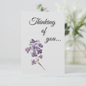 Remerciements Penser à plat de vous Carte Florale (Debout devant)