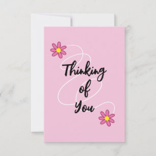 Remerciements Penser à votre carte de voeux rose