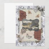 Remerciements Penser à vous Dire la carte de voeux (Devant / Derrière)