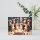 Remerciements Personnalisé Funny Kitten Bonne carte de voeux d'a (Debout devant)