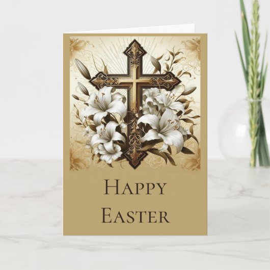 Remerciements Personnalisez cette carte de Pâques avec Croix et  (Devant)