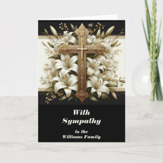 Remerciements Personnalisez cette carte de Sympathie avec croix