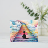 Remerciements Perte d'une carte de voeux de sympathie pour chat  (Debout devant)