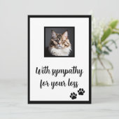 Remerciements Pet cat personnalisable, téléchargeable, carte de  (Debout devant)