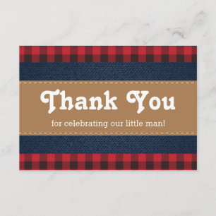 Remerciements Petit Homme Carte de remerciements, Lumberjack