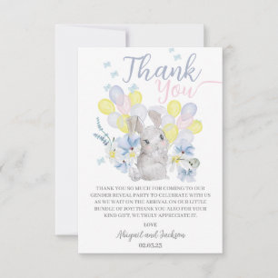 Remerciements Petit lapin est en route pour la carte de remercie
