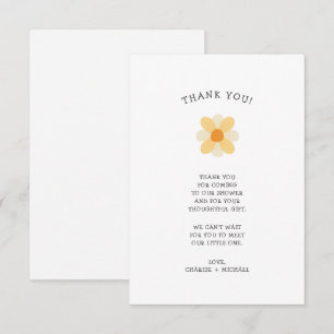 Remerciements Petite Daisy carte de remerciement pour baby showe