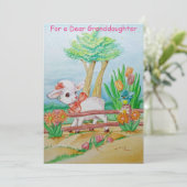 Remerciements Petites-filles de cerfs Carte de voeux de Pâques (Debout devant)