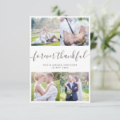 Remerciements Photo collage script mariage carte de remerciement (Debout devant)