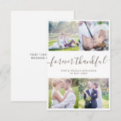 Remerciements Photo collage script mariage carte de remerciement (Devant / Derrière)