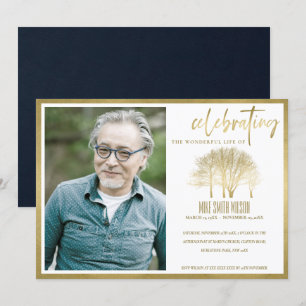 REMERCIEMENTS PHOTO D'ARBRE CÉLÉBRER LA CARTE DE SERVICE MÉMORIA
