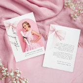 Remerciements Pink Bow Photo Graduation Arch Carte de remercieme