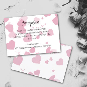 Remerciements Pink Love coeur Mariage Carte de réception