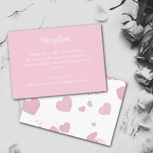 Remerciements Pink Love coeur Mariage Carte de réception