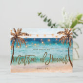 Remerciements plage serez-vous la carte de proposition de matron (Debout devant)