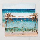 Remerciements plage serez-vous la carte de proposition de matron (Devant / Derrière)