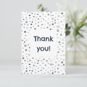Remerciements Points d'aquarelle Lucas Confetti Carte de remerci