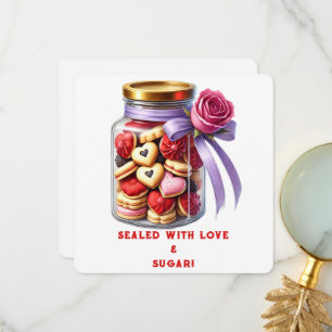 Remerciements Pot à biscuits - Carte de la Saint-Valentin
