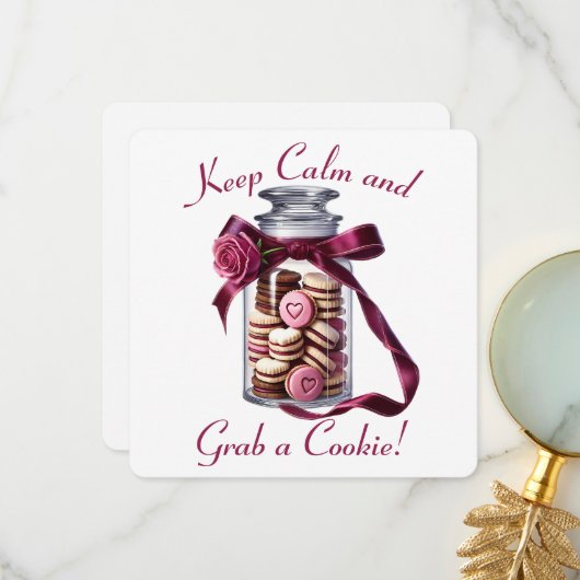 Remerciements Pot à biscuits - Carte de la Saint-Valentin (Devant/Arrière en situation)