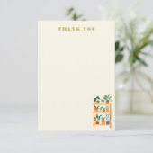 Remerciements Pot Plante en bois carte de note d'illustration (Debout devant)
